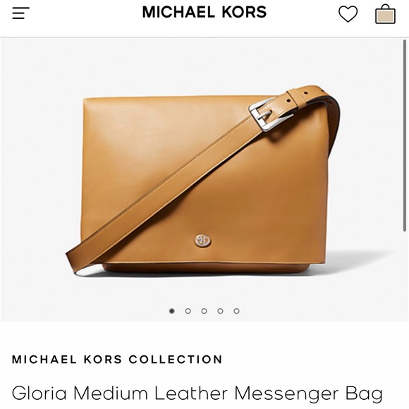 Gloria Medium Leather Messenger Bag (Michael Kors Collection) - Picture 7 of 7